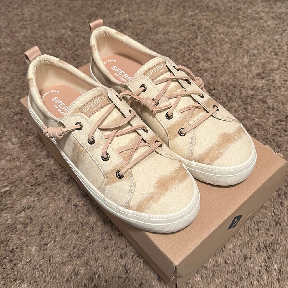 Sperry Crest Vibe Shoe-Color: Tie Dye Taupe-Size 8.5
